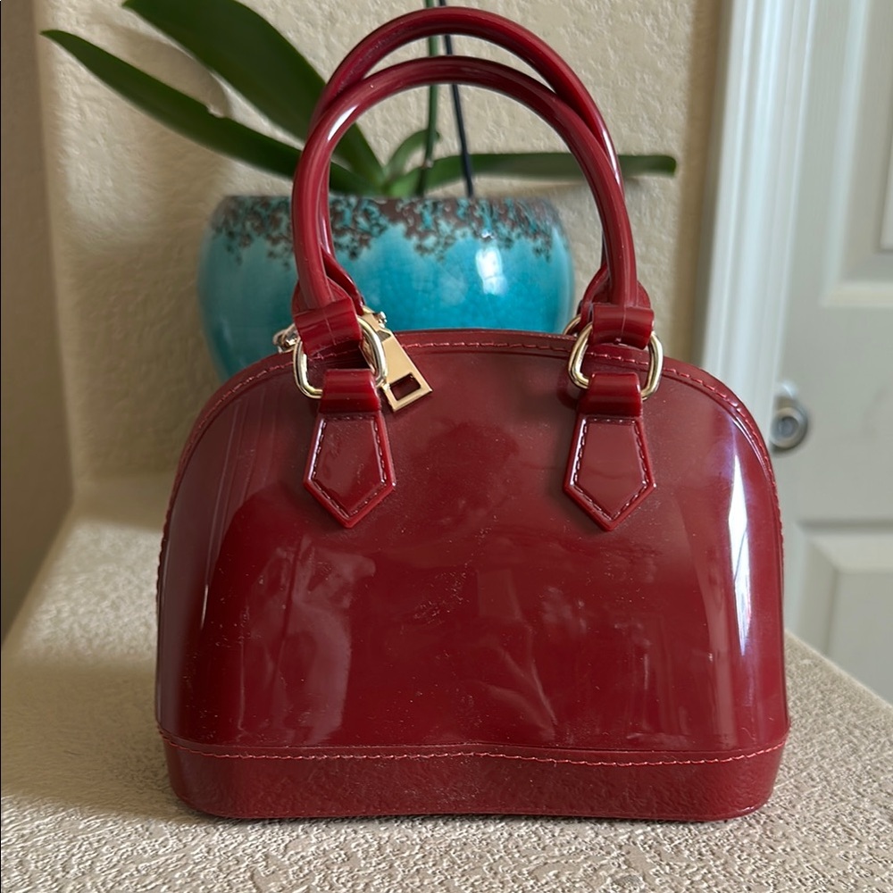 Red PVC mini Handbag